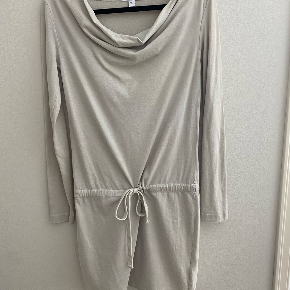 James Perse Soft Cream Cowl Neck Top/Dress